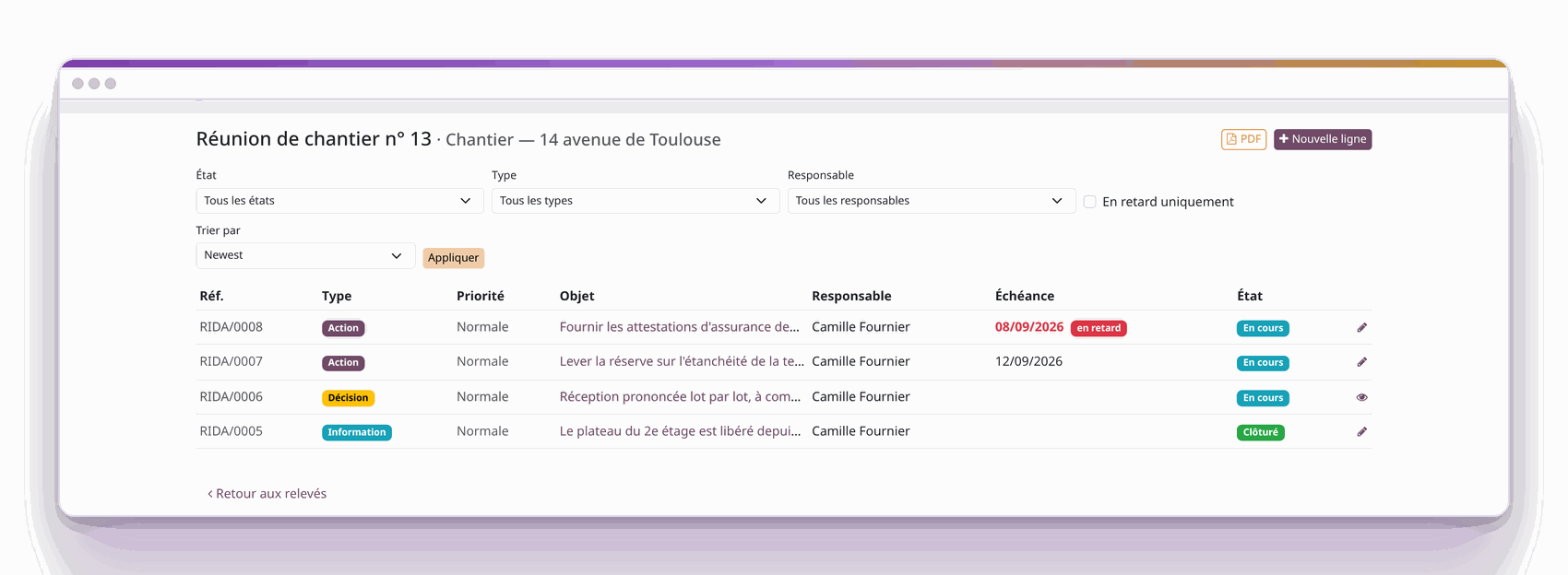 Laissez le client contribuer depuis son espace