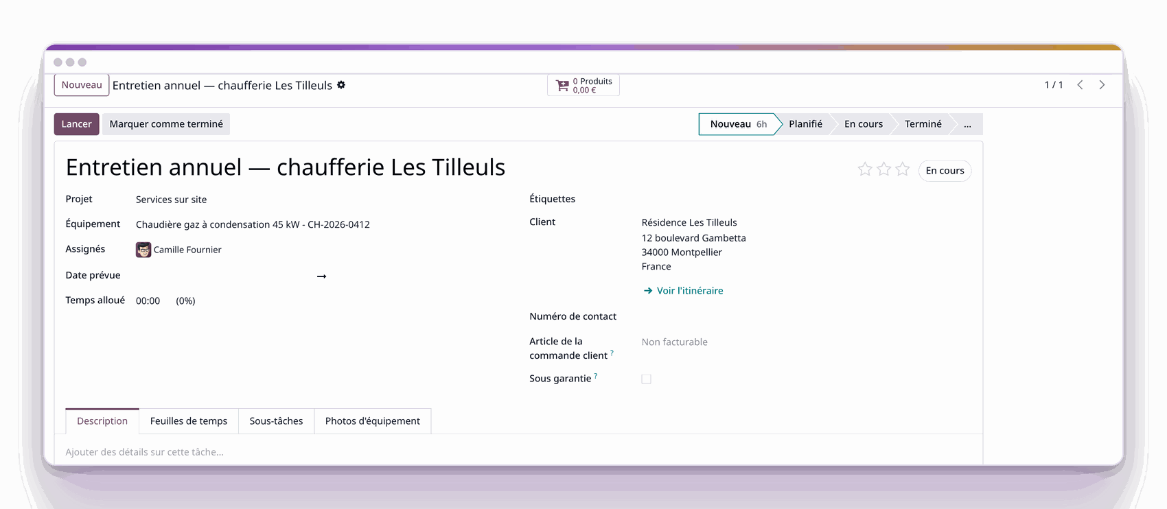 Préparez l'intervention, facturez-la au bon équipement